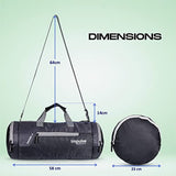 Vector X Gym Duffel 26L Sports Bag for Men and Women Polyester | Large Compartment | Front Utility Pocket | Mesh Side Pocket | Durable Base | Adjustable Shoulder Strap Travel Bag