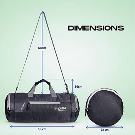 Vector X Gym Duffel 26L Sports Bag for Men and Women Polyester | Large Compartment | Front Utility Pocket | Mesh Side Pocket | Durable Base | Adjustable Shoulder Strap Travel Bag