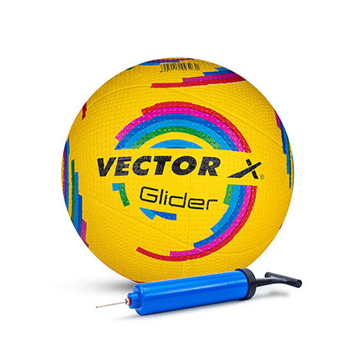 Vector X Glider Volleyball/Rubberized Moulded/Suitable for Indoor/Outdoor/for Men/Women/Kids Rubber Material/Training /Match Ball Needle -Size - 4 (Volleyball)