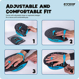 Viva Swimming HP-15 Premium Quality Hand Paddles Gloves with Adjustable Straps Water Sport Tools for Professional Swim Training Fins|Fitness Workout Gear|for Kids Men Women Children