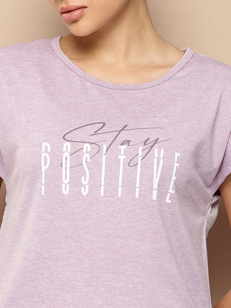 Pack Of 2 Women Yoga Tee Lavender & Sea Green