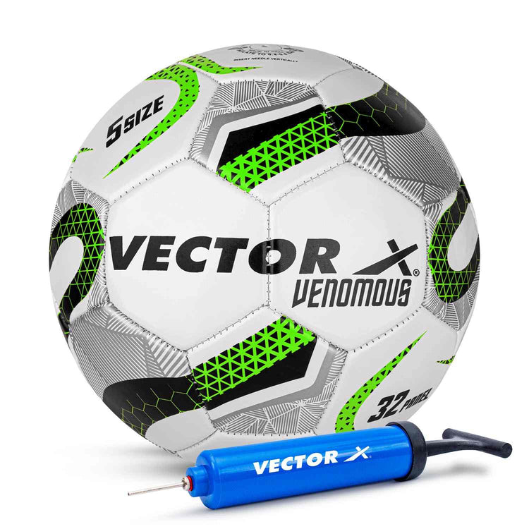 VECTOR X VENOMOUS Machine Stitched With Pump Football - Size: 5 (Pack of 1)