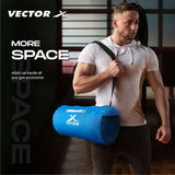 Vector X Attacker Polyester Gym Bag|Shoulder Bag|Sports Bag|Sports & Travel Bag|Duffle Bags for Men & Women|Exercise and Fitness|Black | Capacity - 20 Liter