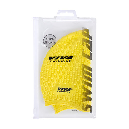 Viva Swimming Silicone Stretchable & Comfortable Swim Cap For Long Hair Cover, Tear-Proof Design Head Cap