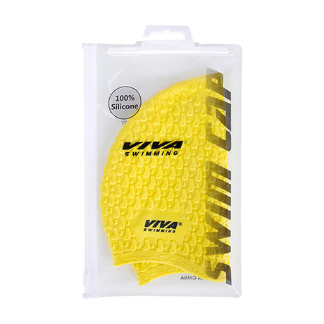 Viva Swimming Silicone Stretchable & Comfortable Swim Cap For Long Hair Cover, Tear-Proof Design Head Cap