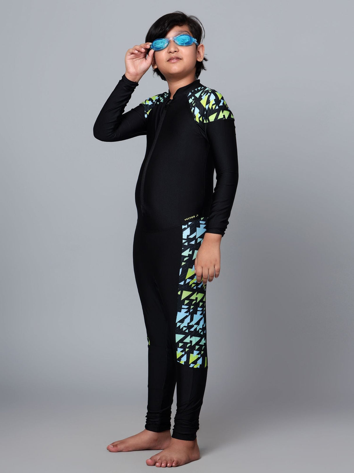 VECTOR X OKSS-298 UNISEX MULTI-SPORT FULL-LENGTH BODY SUIT IN COMPRESSION LYCRA MATERIAL