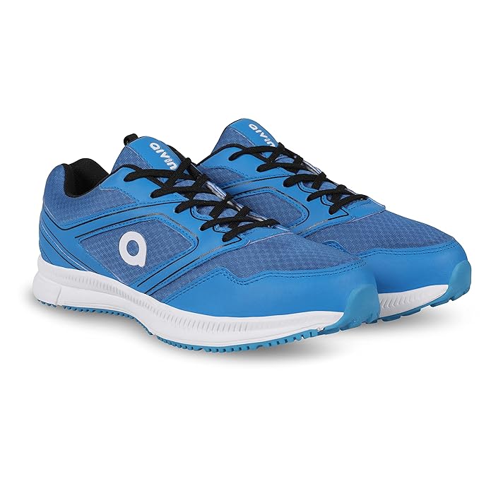 AIVIN Comfort Running Shoes for Men, Rubber Sole with Synthetic Leather Upper and mesh for Sports Best Comfort, Ultra-Lightweight, Walking, Running, Gym & Sports Shoes (Blue)