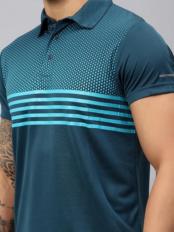 VECTOR X OMT-258 Men's Water Printed Polo T-Shirt