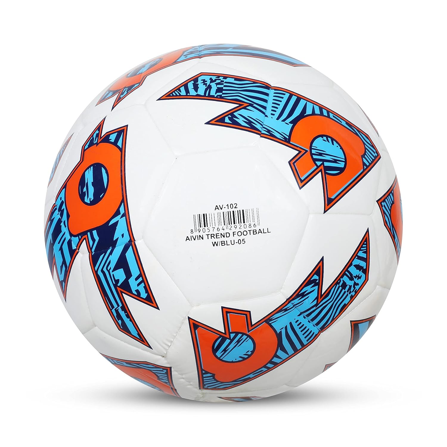 Aivin Trend Football Machine Stitched Football Game, for Training, Match, Sports, Playing, Outdoor Ball, Durable & Water Resistance Football for Practice, 32 Panel, Size-5 (Blue/White)