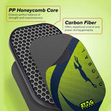 STAG GLOBAL Carbon X Pickleball Bat with 3 Balls and Cover |  12mm Pickleball Paddle