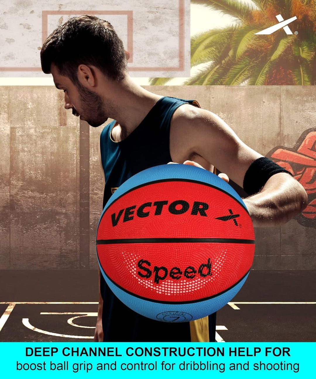 Vector X SPEED Basketball with Free Air Needle with Pump  (Size-7)