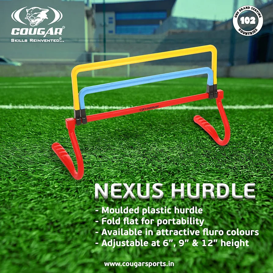 Cougar Nexus Agility Hurdle, Adjustable Step Speed Soccer Training Hurdles Set of 3