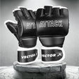 Vector X Attack MMA Black Thumb Protection Grappling Gloves