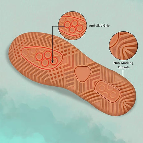 AIVIN Clash Badminton Shoes for Men, Rubber Sole with PVC Synthetic Leather Upper and mesh for Sports, Badminton, Volleyball, Squash, and Table Tennis Light Weight Shoes