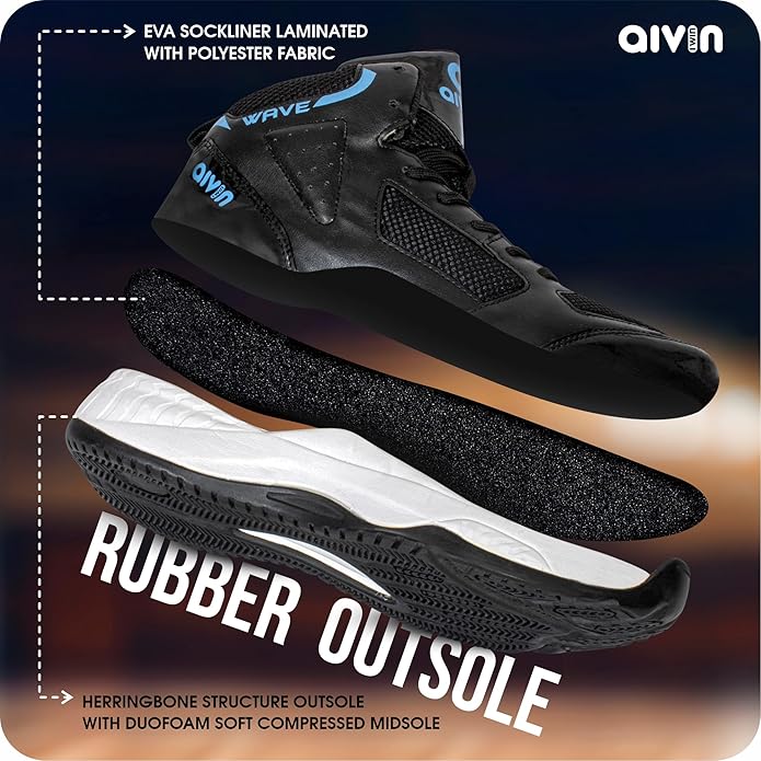 AIVIN Wave Men's Basketball Shoes - Superior Traction, Slip Resistant Rubber outsole, Bouncy EVA insole for Plush comfort, Multi directional Flexibility