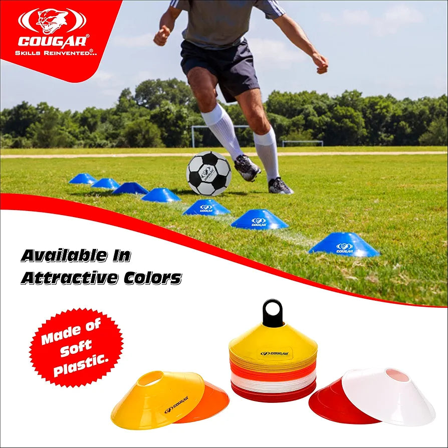 COUGAR Cone Marker, Cone Marker Set, Saucer Cones - Pack of 20, Space Marker, Ground Marker , Agility Training Equipment