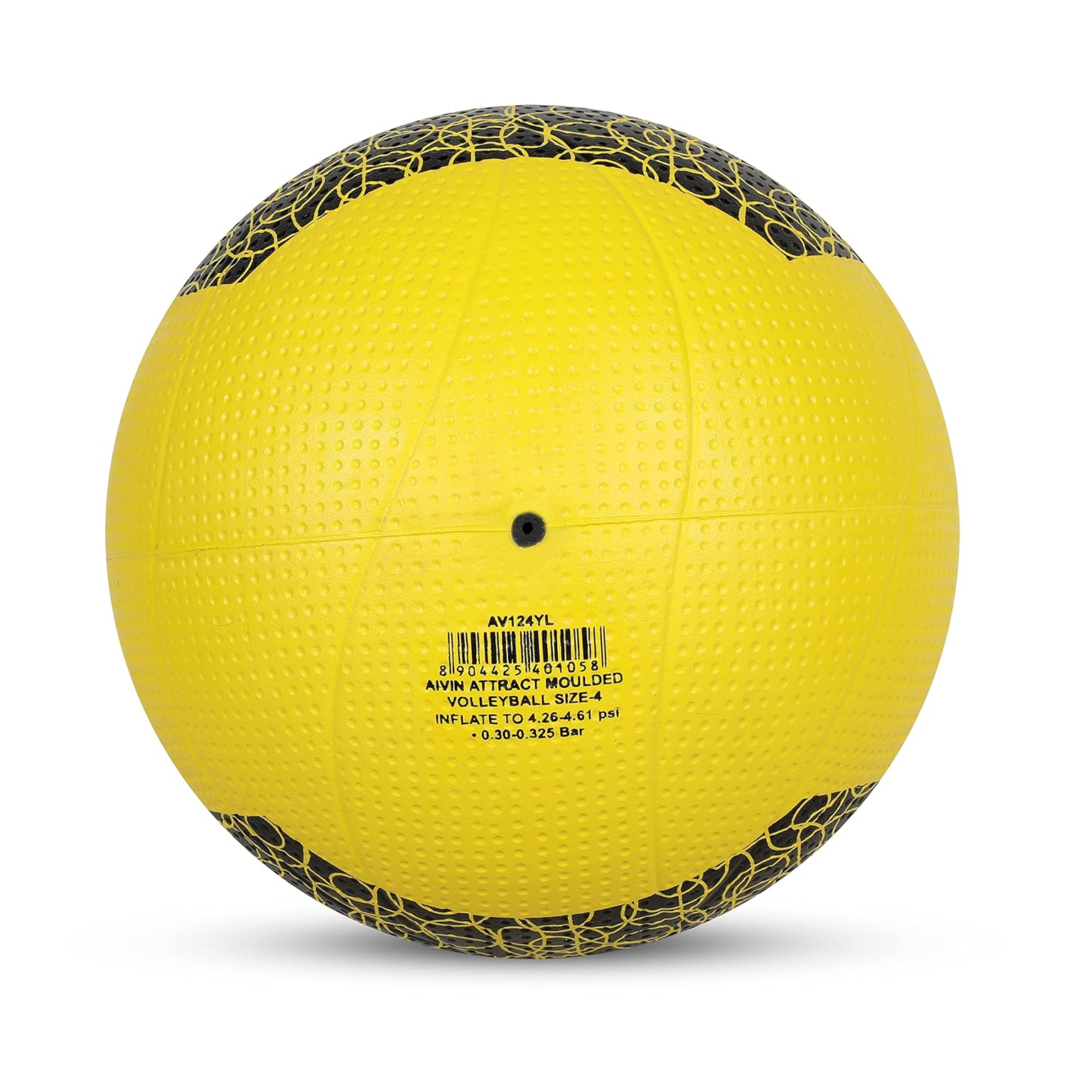 AIVIN Attract Volleyball, Volleyball Games, Match Ball, Training Ball, Indoor, Outdoor Ball, Durable for Practice, Water Resistant and Suitable for All Surface, (Yellow) Size-4