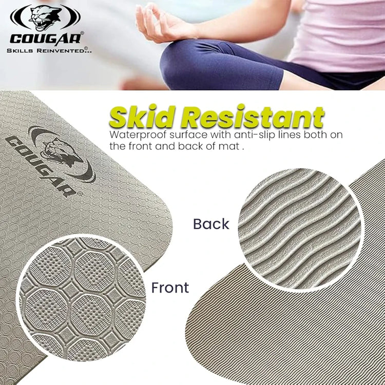 COUGAR Nirvana Yoga Mats For Men Women Exercise mat for home workout gym mat Anti Slip Yoga mat Kids- 8 mm