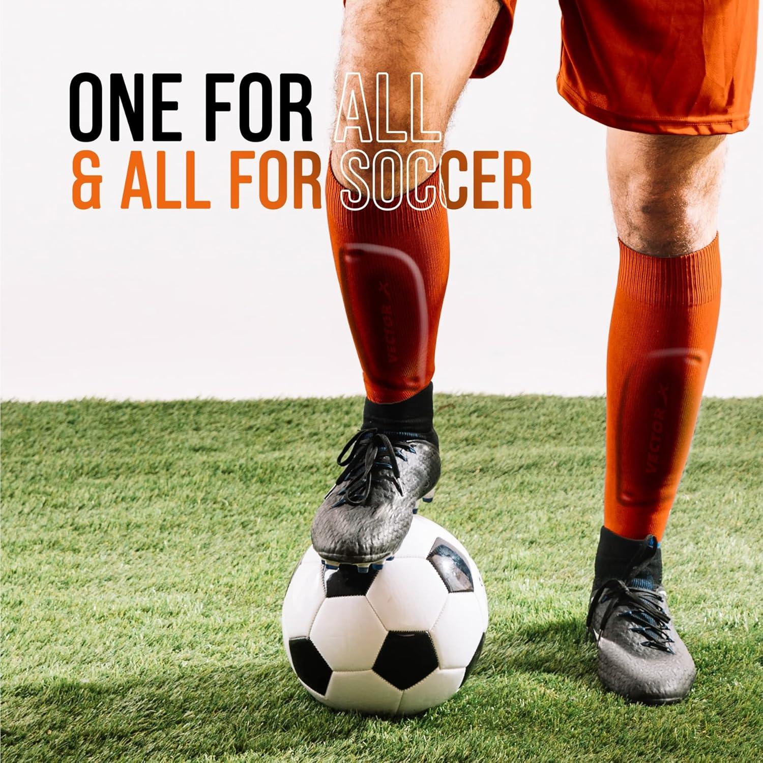 Vector X Invader Shin Guards Soccer for Guards Youth, Adults, Teenagers - Comfortable and Durable