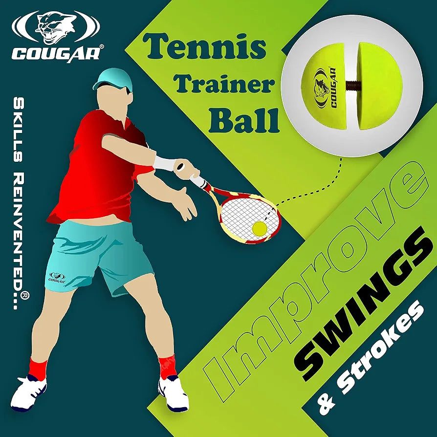 Cougar Rubber Tennis Trainer Ball Practice Single Self-Study Training Ball 