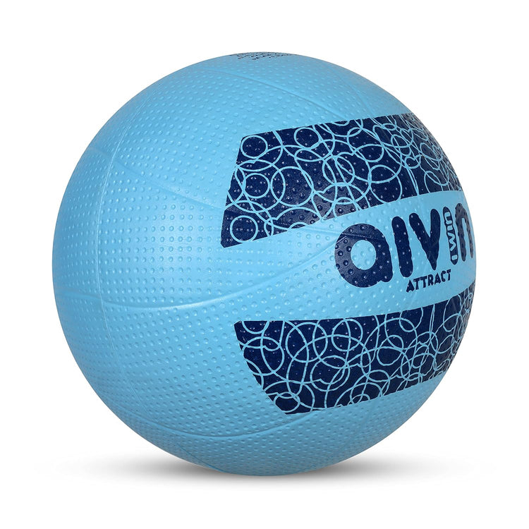 AIVIN Attract Volleyball, Volleyball Games, Match Ball, Training Ball, Indoor, Outdoor Ball, Durable for Practice, Water Resistant and Suitable for All Surface, (Sky-Blue) Size-4