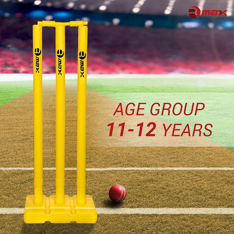 Rmax Plastic Cricket kit for Tennis, Rubber & Wind Ball All Age Groups and Sizes  