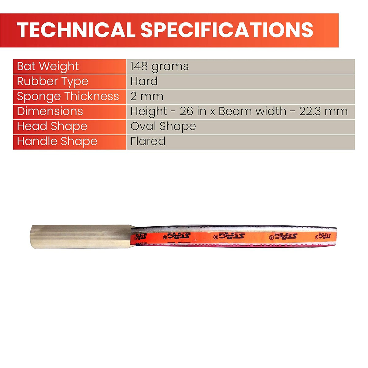 Stag Control Racket Stag Global 2 Star TT Racket High Control | KIBI Sports – KIBI SPORTS
