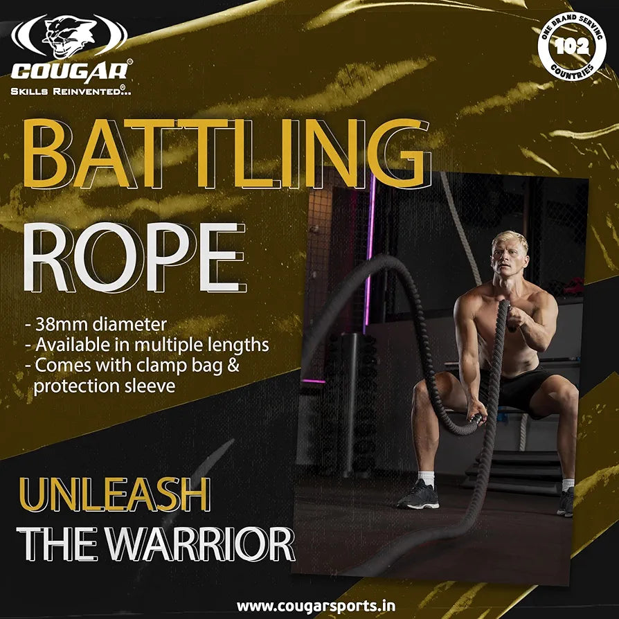 Cougar Professional Battling Rope and Exercise Rope 15 mtrs