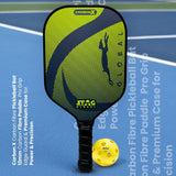 STAG GLOBAL Carbon X Pickleball Bat with 3 Balls and Cover |  12mm Pickleball Paddle