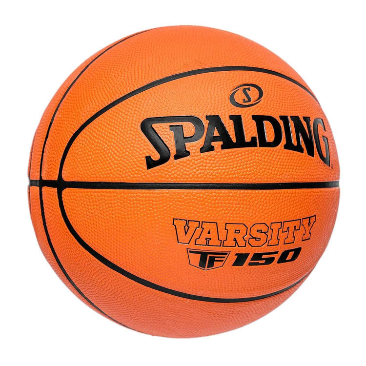 Spalding Varsity TF-150 Rubber Basketball with Free Air Needle (Size-7, Color: Orange), Pack of 1