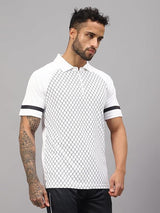 Vector X Mens Sports Wear Polyester Front Printed Collar Neck with Front Zipper Opening Half Sleeves T-shirt For Running, Training, Athletic