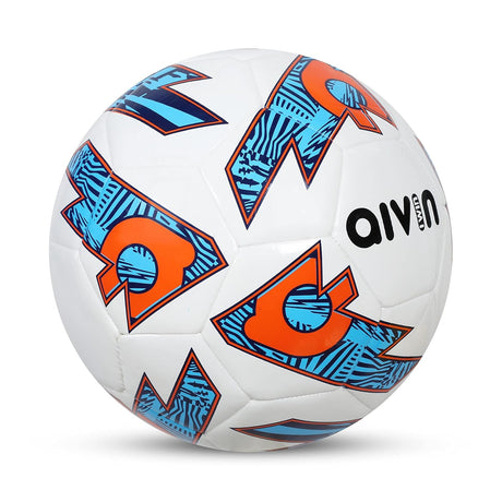 Aivin Trend Football Machine Stitched Football Game, for Training, Match, Sports, Playing, Outdoor Ball, Durable & Water Resistance Football for Practice, 32 Panel, Size-5 (Blue/White)