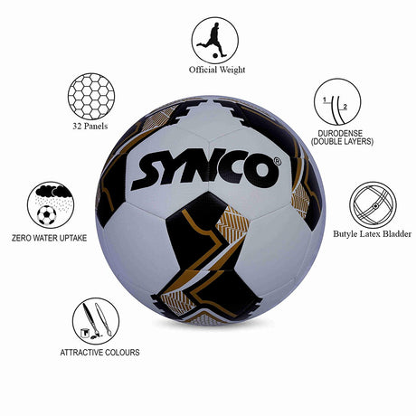 SYNCO Hyper Seam Football | TPU Machine Stitched | Match Ball | Size-5