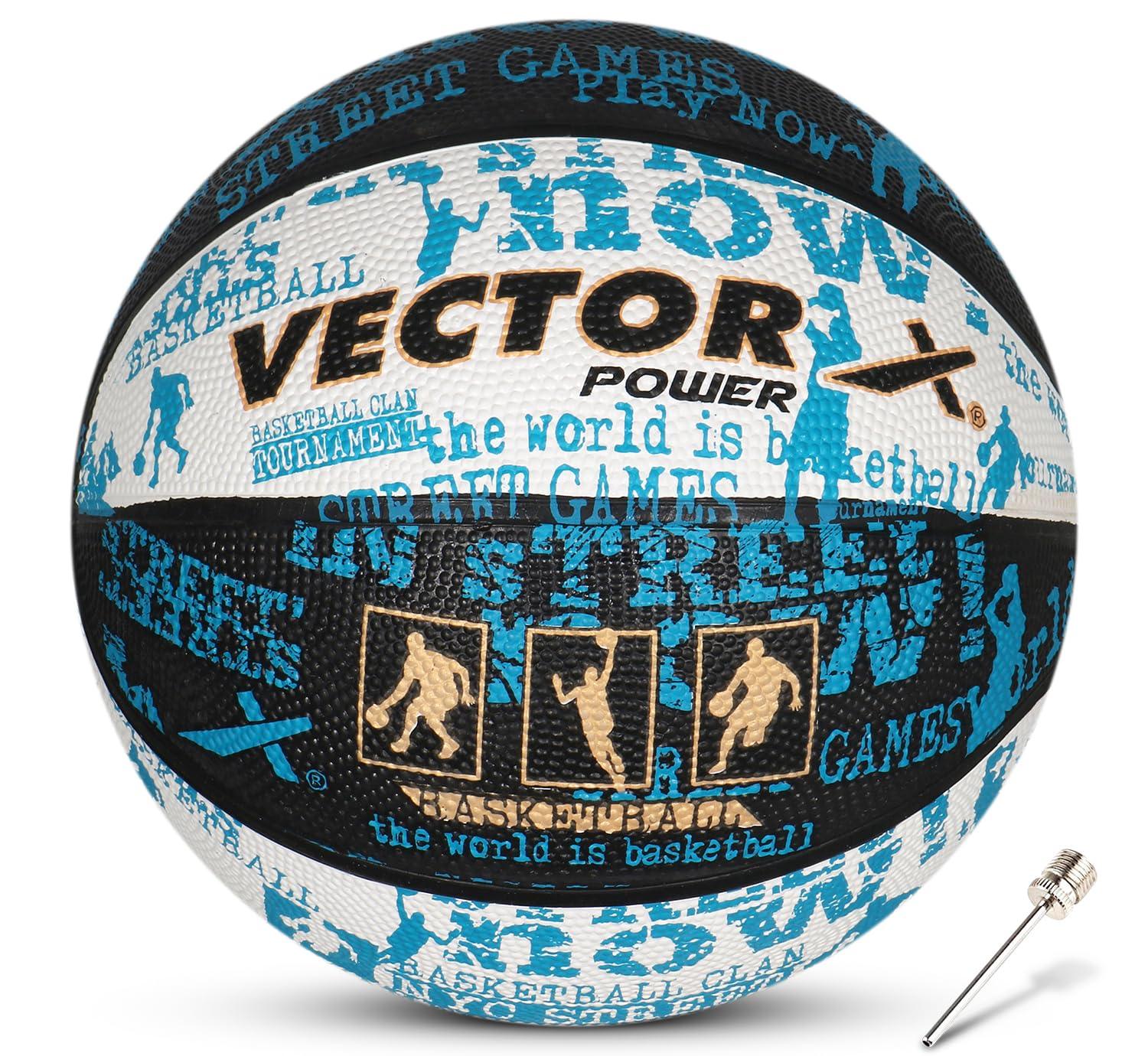 VECTOR X POWER Basketball With Pump and Free Air Needle - Size-7