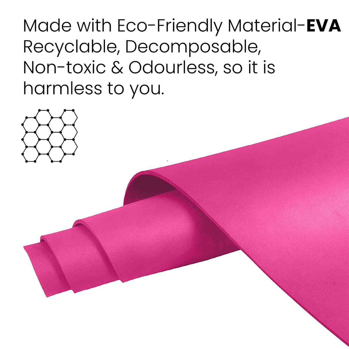 STAG GLOBAL Yoga Mantra Asana Pink Mat With Strap, 4MM Thickness