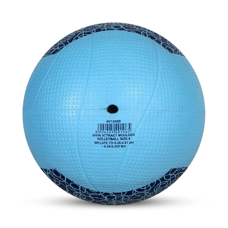 AIVIN Attract Volleyball, Volleyball Games, Match Ball, Training Ball, Indoor, Outdoor Ball, Durable for Practice, Water Resistant and Suitable for All Surface, (Sky-Blue) Size-4