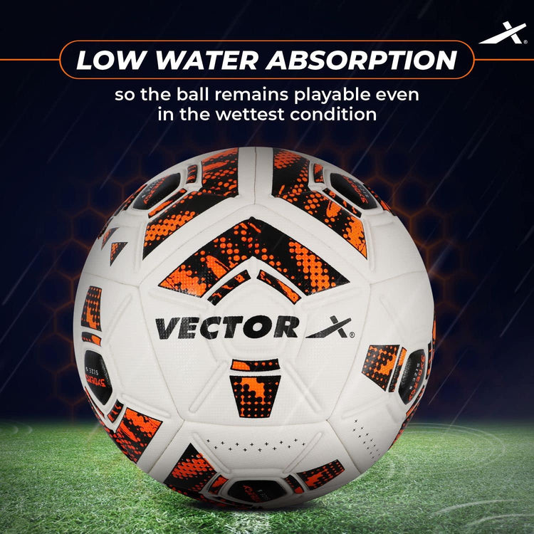 VECTOR X Synergy Thermo Fusion Embossed PU Football - Size: 5 (Pack of 1)