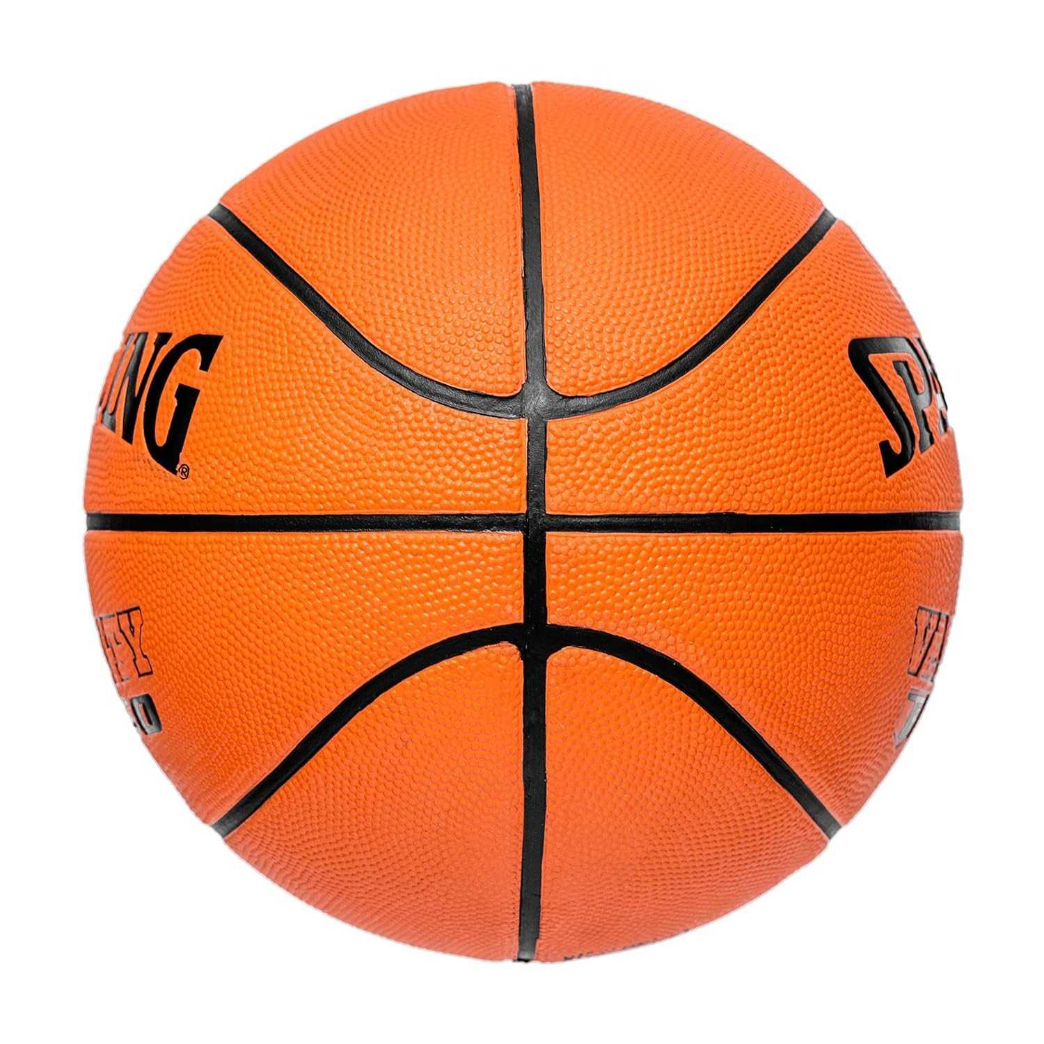 Spalding Varsity TF-150 Rubber Basketball with Free Air Needle (Size-7, Color: Orange), Pack of 1