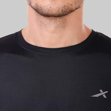 Vector X OMT-168 Mens Wear Polyester Solid Round Neck Half Sleeves T-shirt For Court Games, Cricket, Golf, Running, Training, Athletic Sports Moisture Wicking Tshirt