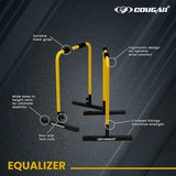 COUGAR Fitness Equalizer Yellow Dip Bars Stand, Home/Gym Gymnastic Bars for Dipping, Dip Station for Pull Ups, Parallel Bars, Parallettes, Great for Push Ups and Strength Training for Men/Women