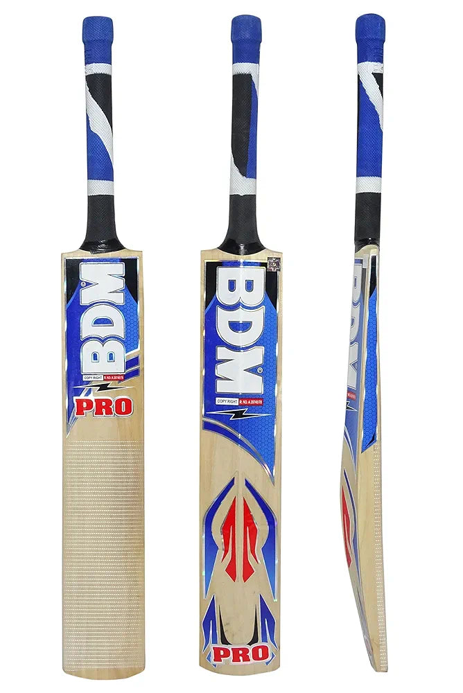 BDM Pro Multi - Piece Cane Handle Kashmir Willow Wood Cricket Bat Carry Case Adult Size - Choose Weight
