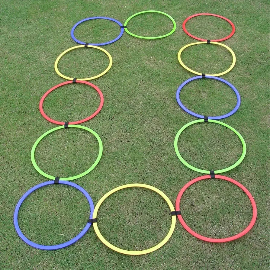 COUGAR Speed Ring Ladder |Training Fitness Agility Workout Excercise for Soccer Football Tennis Baseball Drills Athletic Ladder 