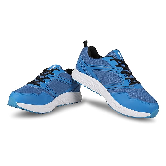 AIVIN Comfort Running Shoes for Men, Rubber Sole with Synthetic Leather Upper and mesh for Sports Best Comfort, Ultra-Lightweight, Walking, Running, Gym & Sports Shoes (Blue)