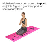STAG GLOBAL Yoga Mantra Asana Pink Mat With Strap, 4MM Thickness