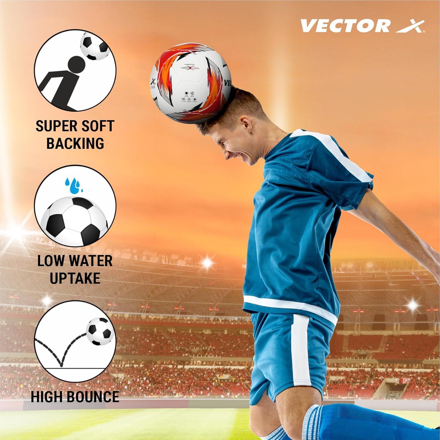 VECTOR X PANTHER Rubberized thermo Fusion FIFA BASIC CERTIFIED Football - Size: 5 (Pack of 1)