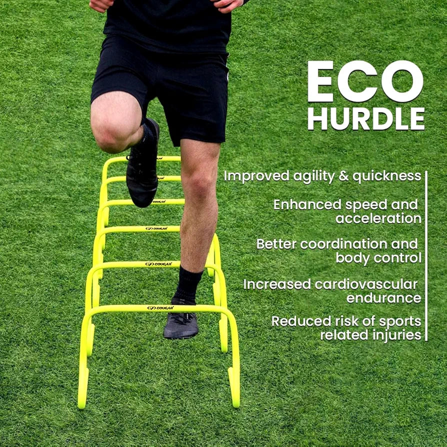 COUGAR Agility Eco Hurdle, Step Speed Soccer Training Hurdles,PVC Tube Built Agility Hurdles for Field Training and Speed Coordination Size: 24", 