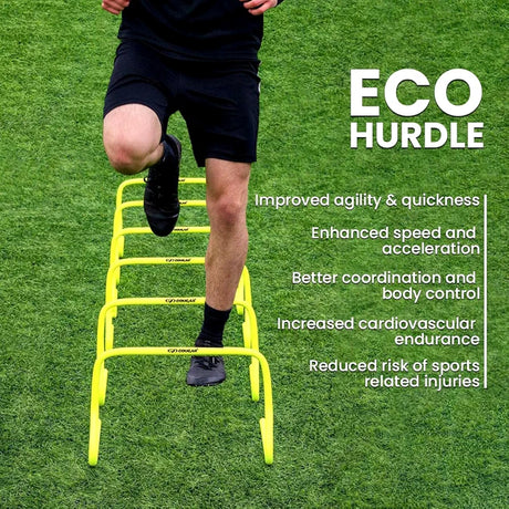 COUGAR Agility Eco Hurdle, Step Speed Soccer Training Hurdles,PVC Tube Built Agility Hurdles for Field Training and Speed Coordination Size: 24", 