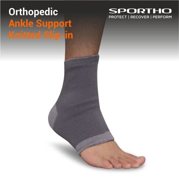 NIVIA Ankle Support With Closed Heel, Ankle Sleeves, Braces or Wraps , For Support & Stability  Available in  S | M | L  | XL & GreyColor , Used for All kind of impact Sports