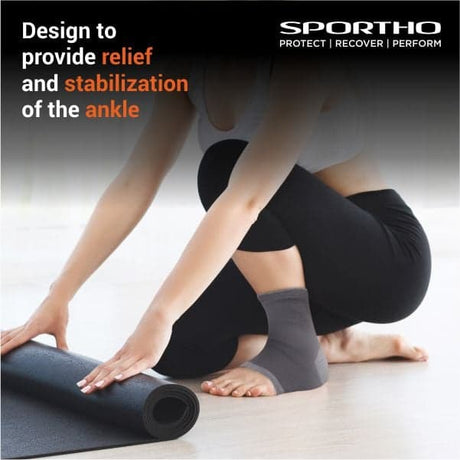 NIVIA Ankle Support With Closed Heel, Ankle Sleeves, Braces or Wraps , For Support & Stability  Available in  S | M | L  | XL & GreyColor , Used for All kind of impact Sports