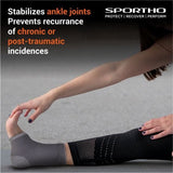 NIVIA Ankle Support With Closed Heel, Ankle Sleeves, Braces or Wraps , For Support & Stability  Available in  S | M | L  | XL & GreyColor , Used for All kind of impact Sports
